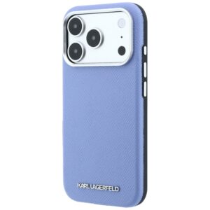 Dėklas Karl Lagerfeld Grained Elongated Logo MagSafe, skirtas iPhone 18 Pro / 17 Pro, mėlynos spalvos - Image 2
