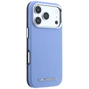 Dėklas Karl Lagerfeld Grained Elongated Logo MagSafe, skirtas iPhone 18 Pro / 17 Pro, mėlynos spalvos - Image 4