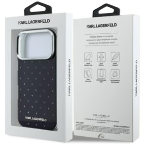Dėklas Karl Lagerfeld IML Rhinestones Allover and Electroplated Logo skirtas iPhone 18 Pro / 17 Pro black - Image 8