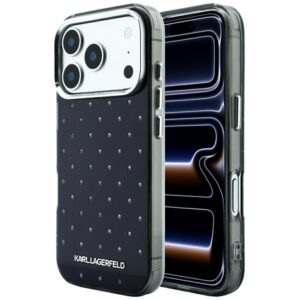 Dėklas Karl Lagerfeld IML Rhinestones Allover and Electroplated Logo skirtas iPhone 18Pro Max/17 Pro Max b