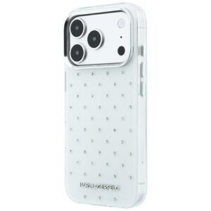 Dėklas Karl Lagerfeld IML Rhinestones Allover and Electroplated Logo skirtas iPhone 18 Pro /17 Pro white - Image 2