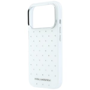 Dėklas Karl Lagerfeld IML Rhinestones Allover and Electroplated Logo skirtas iPhone 18 Pro /17 Pro white - Image 6