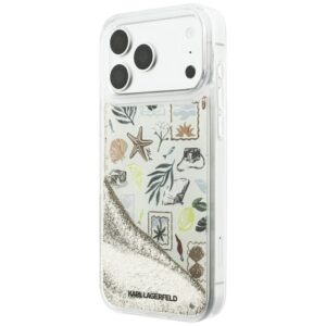 Dėklas Karl Lagerfeld Liquid Glitter Beach & Sand  skirtas Apple iPhone 18 Pro Max / Apple iPhone 17 Pro Max beige - Image 2