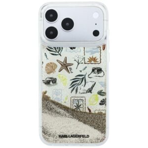 Dėklas Karl Lagerfeld Liquid Glitter Beach & Sand  skirtas Apple iPhone 18 Pro Max / Apple iPhone 17 Pro Max beige - Image 3