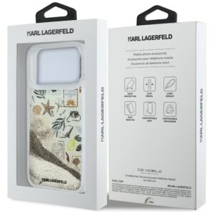 Dėklas Karl Lagerfeld Liquid Glitter Beach & Sand  skirtas Apple iPhone 18 Pro Max / Apple iPhone 17 Pro Max beige - Image 8