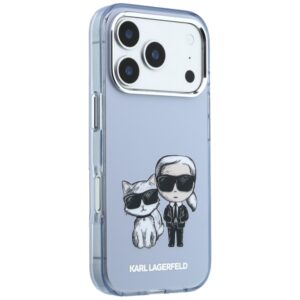 Dėklas Karl Lagerfeld IML Karl&Choupette Bodies Sketch Print MagSafe skirtas Apple iPhone 18 Pro Max / 17 Pro Max šviesiai mėlynos spalvos - Image 4