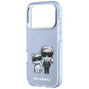 Dėklas Karl Lagerfeld IML Karl&Choupette Bodies Sketch Print MagSafe skirtas Apple iPhone 18 Pro Max / 17 Pro Max šviesiai mėlynos spalvos - Image 6
