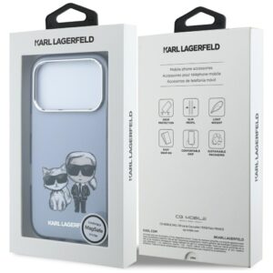 Dėklas Karl Lagerfeld IML Karl&Choupette Bodies Sketch Print MagSafe skirtas Apple iPhone 18 Pro Max / 17 Pro Max šviesiai mėlynos spalvos - Image 8