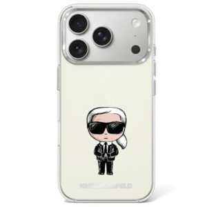 Dėklas Karl Lagerfeld IML Ikonik Sketch Print MagSafe skirtas Apple iPhone 18 Pro / 17 Pro beige