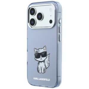 Dėklas Karl Lagerfeld IML Choupette Body Sketch Print MagSafe skirtas Apple iPhone 18 Pro Max / 17 Pro Max šviesiai mėlynos spalvos - Image 2
