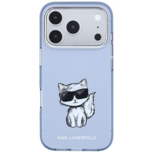 Dėklas Karl Lagerfeld IML Choupette Body Sketch Print MagSafe skirtas Apple iPhone 18 Pro Max / 17 Pro Max šviesiai mėlynos spalvos - Image 3
