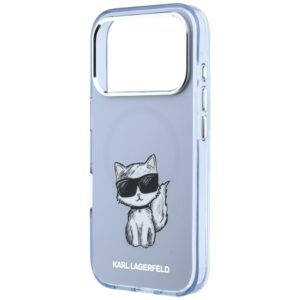 Dėklas Karl Lagerfeld IML Choupette Body Sketch Print MagSafe skirtas Apple iPhone 18 Pro Max / 17 Pro Max šviesiai mėlynos spalvos - Image 6
