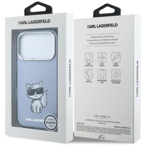 Dėklas Karl Lagerfeld IML Choupette Body Sketch Print MagSafe skirtas Apple iPhone 18 Pro Max / 17 Pro Max šviesiai mėlynos spalvos - Image 8