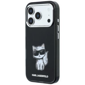Dėklas Karl Lagerfeld IML Choupette Body Sketch Print MagSafe skirtas Apple iPhone 18 Pro / 17 Pro juodos spalvos - Image 2