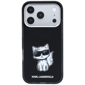 Dėklas Karl Lagerfeld IML Choupette Body Sketch Print MagSafe skirtas Apple iPhone 18 Pro / 17 Pro juodos spalvos - Image 3