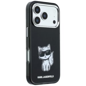 Dėklas Karl Lagerfeld IML Choupette Body Sketch Print MagSafe skirtas Apple iPhone 18 Pro / 17 Pro juodos spalvos - Image 4