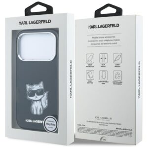 Dėklas Karl Lagerfeld IML Choupette Body Sketch Print MagSafe skirtas Apple iPhone 18 Pro / 17 Pro juodos spalvos - Image 8