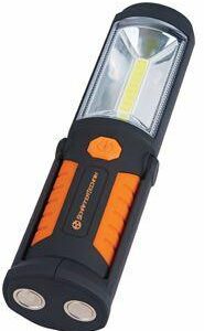 HC COB LED+5LED lempa su tinklo įkrovikliu, USB laidu ir „powerbank“ funkcija