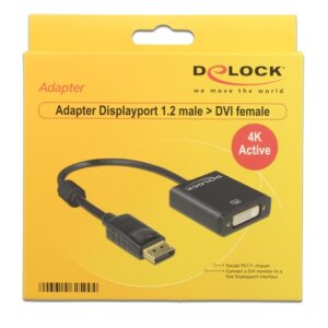 DeLOCK 62599 vaizdo kabelio adapteris 0,2 m DisplayPort DVI-I Juoda - Image 1