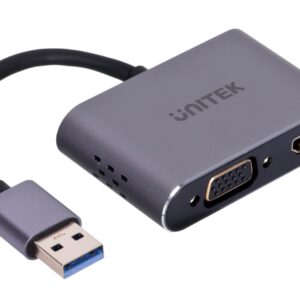 UNITEK ADAPTERIS USB-A - HDMI IR VGA, FULL HD, M/F