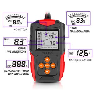 Qoltec 52484 LCD skaitmeninis akumuliatoriaus testeris | 12V | 24V | 3Ah-200Ah - Image 3