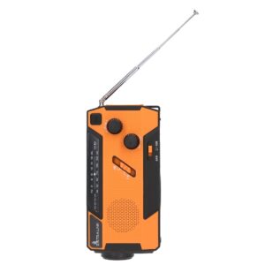 Extralink RADIO AWARYJNE SOLARNE Z KORBKA DYNAMO POWERBANK 4000MAH Z LATARKA SOS SR-4000 Nešiojama Analoginis Juoda, Oranžinė - Image 2