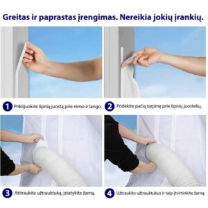 Lango tarpinė Adolus (400 cm) mobiliam oro kondicionieriui - Image 3