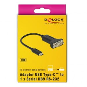 DeLOCK 63908 serijinis kabelis Juoda 0,15 m DB-9 - Image 2