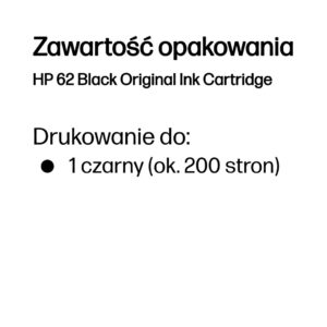 HP 62 Black Original Ink Cartridge - Image 2