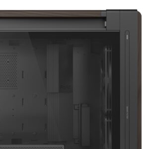 ASUS ProArt PA602 Wood Edition Modern Black - Tempered Glass Panel „Midi Tower“ Juoda, Medis