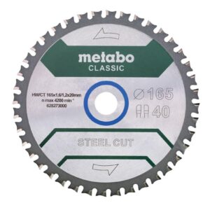 METABO DISKINIS PJŪKLAS FZ/FA 165x20x40z STEEL CUT/SANDWICH PANEL CLASSIC