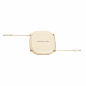 Mobile Origin 100W Retractable Cable Box USB-C to USB-C CB7 Beige - Image 2