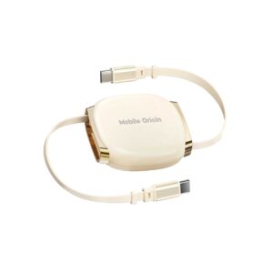Mobile Origin 100W Retractable Cable Box USB-C to USB-C CB7 Beige - Image 4