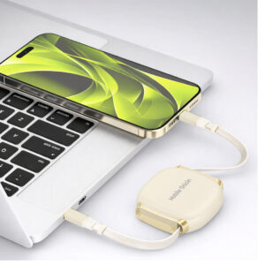 Mobile Origin 100W Retractable Cable Box USB-C to USB-C CB7 Beige - Image 5