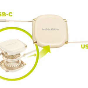 Mobile Origin 100W Retractable Cable Box USB-C to USB-C CB7 Beige - Image 6