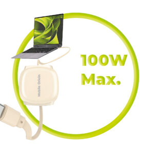 Mobile Origin 100W Retractable Cable Box USB-C to USB-C CB7 Beige - Image 8