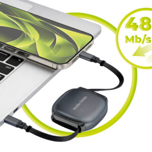 Mobile Origin 100W Retractable Cable Box USB-C to USB-C CB7 Space Grey - Image 8