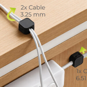Mobile Origin Cable Cord Organizer Holder CB8 Black - Image 9