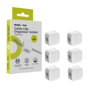 Mobile Origin Cable Cord Organizer Holder CB8 White