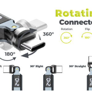 Mobile Origin 240W Display 540° Rotating USB-C to USB-C Cable 1.8 m CB16 - Image 9