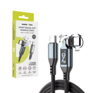Mobile Origin 240W Display 540° Rotating USB-C to USB-C Cable 1 m CB16
