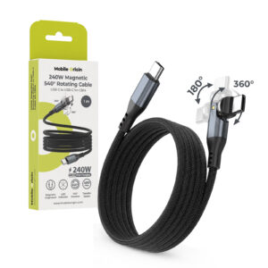 Mobile Origin 240W Magnetic 540° Rotating USB-C to USB-C Cable 1 m CB14