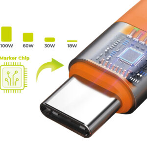Mobile Origin 240W 40Gbps 8K USB-C Keychain Cable CB17 Orange - Image 8