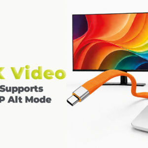 Mobile Origin 240W 40Gbps 8K USB-C Keychain Cable CB17 Orange - Image 9
