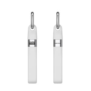 Mobile Origin 240W 40Gbps 8K USB-C Keychain Cable CB17 White - Image 2
