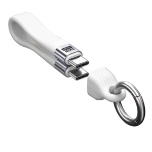 Mobile Origin 240W 40Gbps 8K USB-C Keychain Cable CB17 White - Image 4