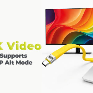 Mobile Origin 240W 40Gbps 8K USB-C Keychain Cable CB17 Yellow - Image 9