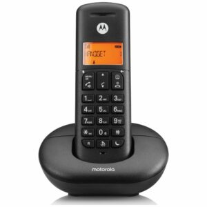 Cordless landline phone Motorola E201 black