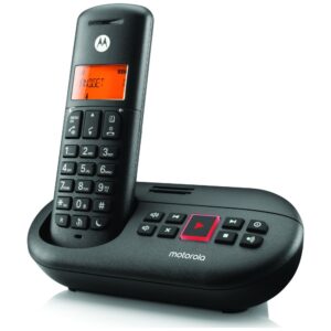Cordless phone with answering machine Motorola E211 juodos spalvos - Image 3