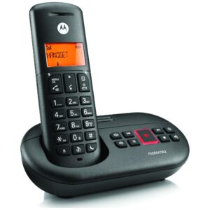 Cordless phone with answering machine Motorola E211 juodos spalvos - Image 4